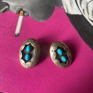Turquoise inlay studs